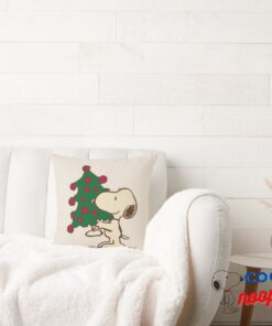 Peanuts Snoopy Christmas Tree Throw Pillow 2