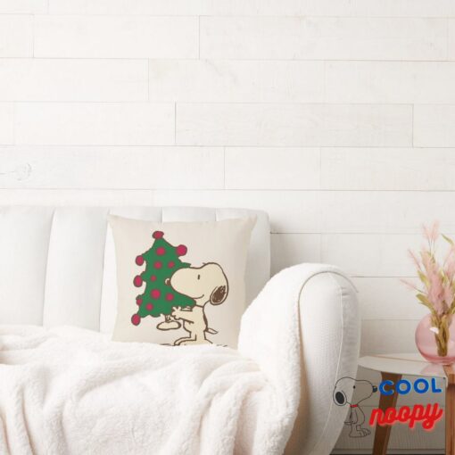 Peanuts Snoopy Christmas Tree Throw Pillow 2