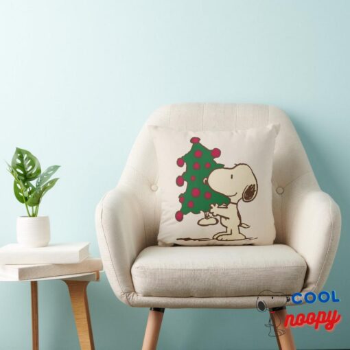 Peanuts Snoopy Christmas Tree Throw Pillow 3