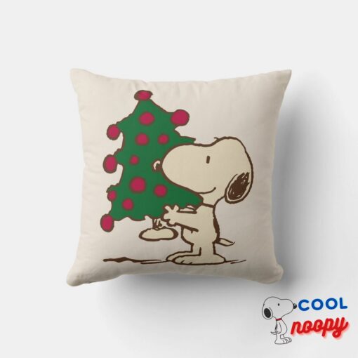 Peanuts Snoopy Christmas Tree Throw Pillow 4