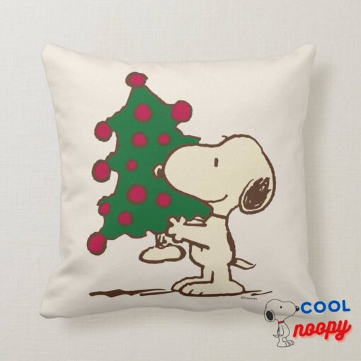 Peanuts Snoopy Christmas Tree Throw Pillow 5