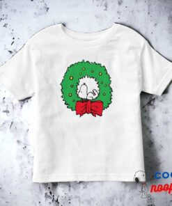 Peanuts Snoopy Christmas Wreath Toddler T Shirt 15