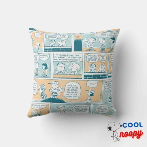 Peanuts Snoopy Comic Pattern Throw Pillow 4