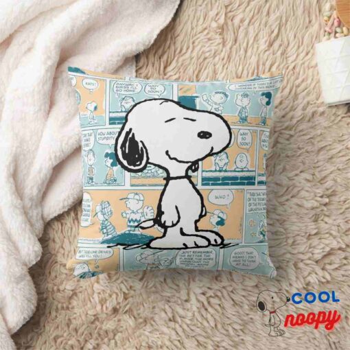 Peanuts Snoopy Comic Pattern Throw Pillow 8