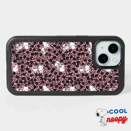 Peanuts Snoopy Flower Vine Pattern Otterbox Iphone Case 4