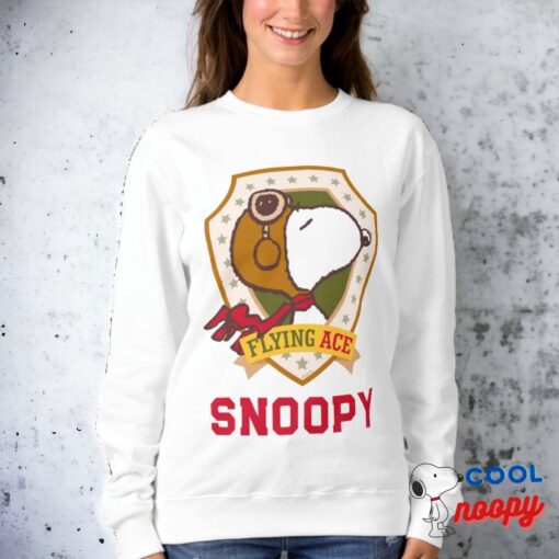 Peanuts Snoopy Flying Ace Badge Sweatshirt 19