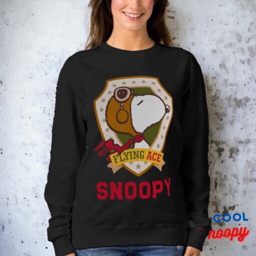 Peanuts Snoopy Flying Ace Badge Sweatshirt 4
