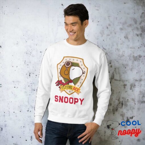Peanuts Snoopy Flying Ace Badge Sweatshirt 7