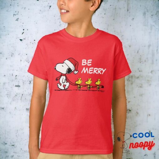 Peanuts Snoopy Friends Winter Scarf T Shirt 20