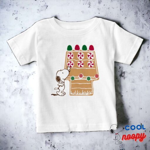 Peanuts Snoopy Gingerbread House Baby T Shirt 15