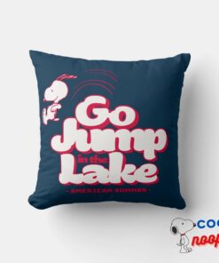 Peanuts Snoopy Go Jump In The Lake Throw Pillow 5