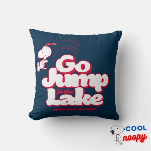 Peanuts Snoopy Go Jump In The Lake Throw Pillow 5