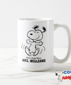 Peanuts Snoopy Greatest Teacher Personalized Coffee Mug 10
