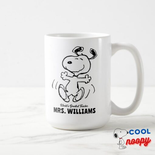 Peanuts Snoopy Greatest Teacher Personalized Coffee Mug 10