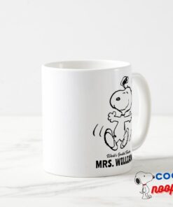 Peanuts Snoopy Greatest Teacher Personalized Coffee Mug 13