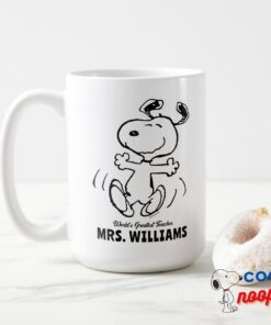 Peanuts Snoopy Greatest Teacher Personalized Coffee Mug 15