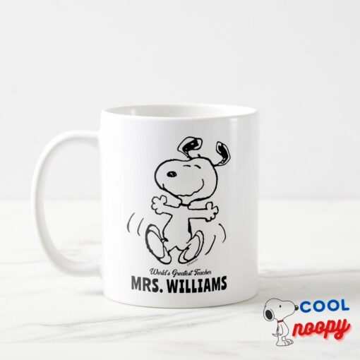 Peanuts Snoopy Greatest Teacher Personalized Coffee Mug 3