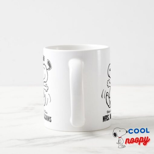 Peanuts Snoopy Greatest Teacher Personalized Coffee Mug 4