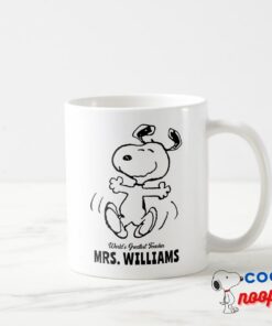 Peanuts Snoopy Greatest Teacher Personalized Coffee Mug 5