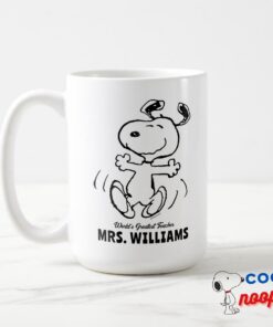 Peanuts Snoopy Greatest Teacher Personalized Coffee Mug 8