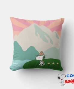 Peanuts Snoopy Leader Of The Pack Throw Pillow 5