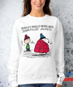 Peanuts Snoopy Linus Down Filled Jacket Sweatshirt 1