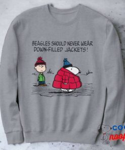 Peanuts Snoopy Linus Down Filled Jacket Sweatshirt 10