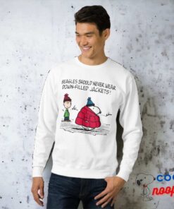 Peanuts Snoopy Linus Down Filled Jacket Sweatshirt 4