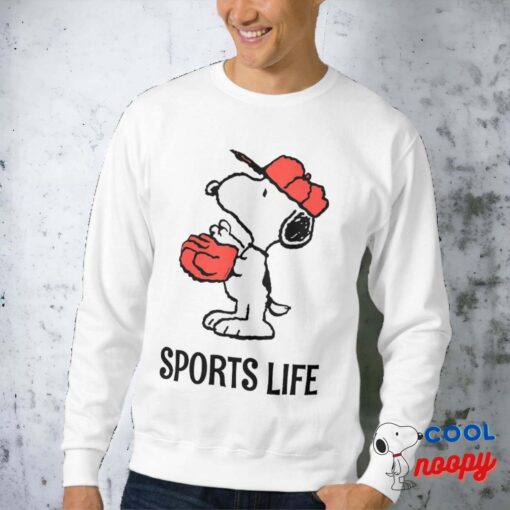 Peanuts Snoopy Making The Catch Sweatshirt 6
