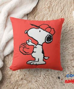 Peanuts Snoopy Making The Catch Throw Pillow 8