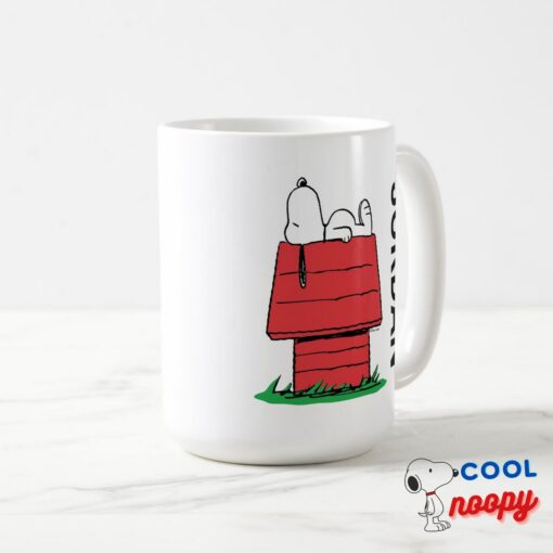 Peanuts Snoopy Napping Add Your Name Mug 2