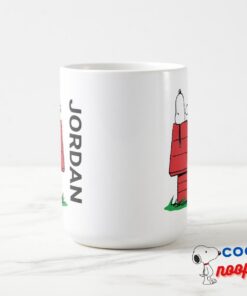 Peanuts Snoopy Napping Add Your Name Mug 4