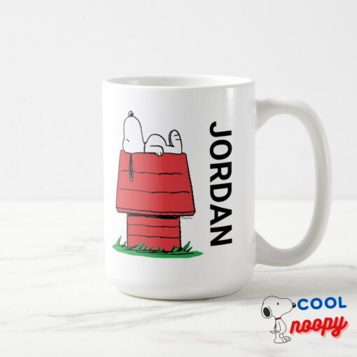 Peanuts Snoopy Napping Add Your Name Mug 5