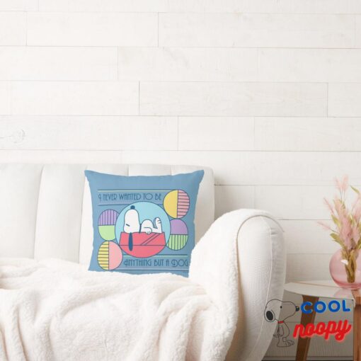Peanuts Snoopy Never Anything But A Dog Throw Pillow 2