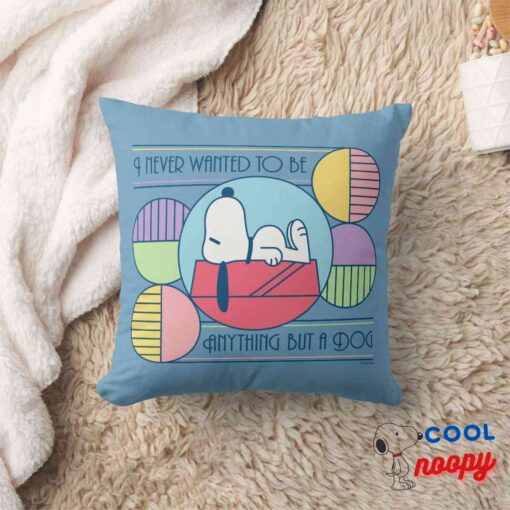 Peanuts Snoopy Never Anything But A Dog Throw Pillow 8