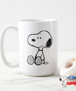 Peanuts Snoopy On Black White Comics Mug 10