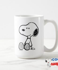 Peanuts Snoopy On Black White Comics Mug 9