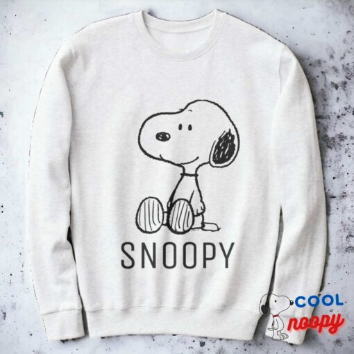 Peanuts Snoopy On Black White Comics Sweatshirt 2