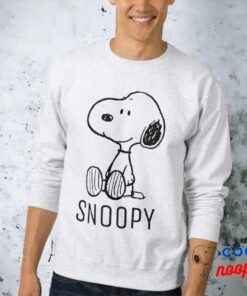 Peanuts Snoopy On Black White Comics Sweatshirt 6