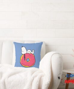 Peanuts Snoopy Pink Donut Throw Pillow 2
