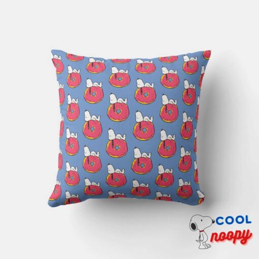 Peanuts Snoopy Pink Donut Throw Pillow 4