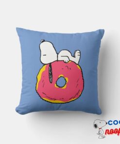 Peanuts Snoopy Pink Donut Throw Pillow 5