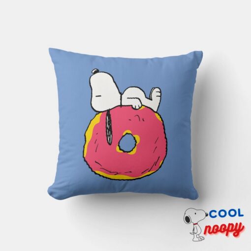 Peanuts Snoopy Pink Donut Throw Pillow 5