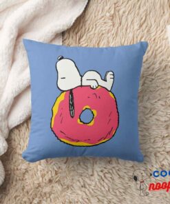 Peanuts Snoopy Pink Donut Throw Pillow 8