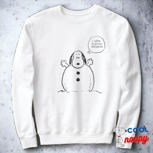 Peanuts Snoopy Playing Snowman Sweatshirt 2