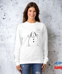Peanuts Snoopy Playing Snowman Sweatshirt 7