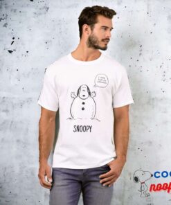 Peanuts Snoopy Playing Snowman T Shirt 4