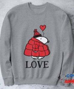 Peanuts Snoopy Puffer Jacket Valentine Sweatshirt 1