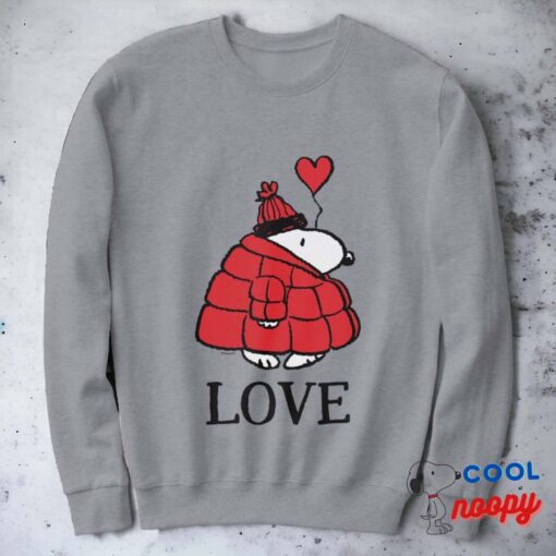 Peanuts Snoopy Puffer Jacket Valentine Sweatshirt 1
