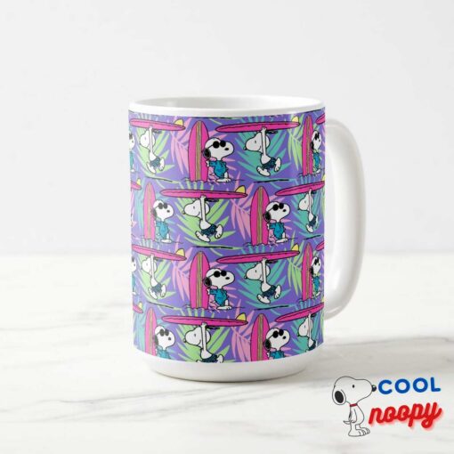 Peanuts Snoopy Purple Surf Pattern Mug 15